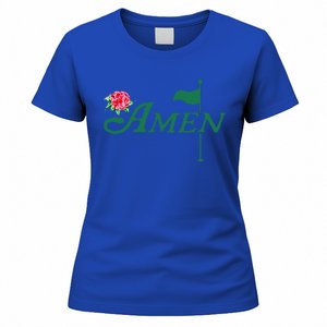 Amen Azalea Golf Masters Floral Golfing Enthusiast Women's T-Shirt