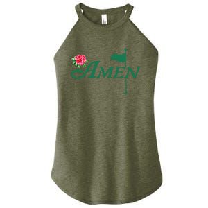 Amen Azalea Golf Masters Floral Golfing Enthusiast Women's Perfect Tri Rocker Tank