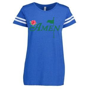 Amen Azalea Golf Masters Floral Golfing Enthusiast Enza Ladies Jersey Football T-Shirt