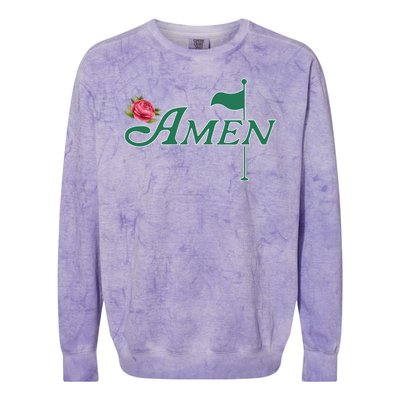 Amen Azalea Golf Masters Colorblast Crewneck Sweatshirt