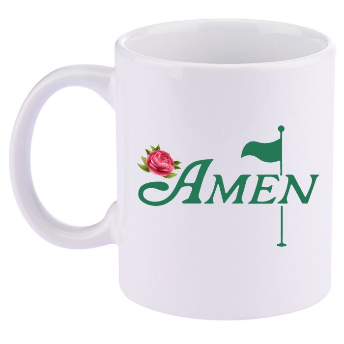 Amen Azalea Golf Masters 11oz C Handle Ceramic Mug