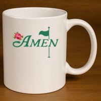 Amen Azalea Golf Masters 11oz C Handle Ceramic Mug