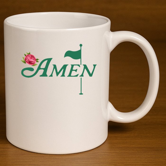 Amen Azalea Golf Masters 11oz C Handle Ceramic Mug