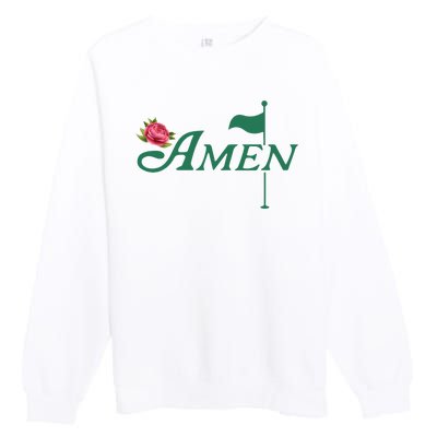 Amen Azalea Golf Masters Premium Crewneck Sweatshirt