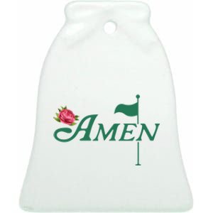 Amen Azalea Golf Masters Ceramic Bell Ornament