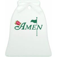 Amen Azalea Golf Masters Ceramic Bell Ornament