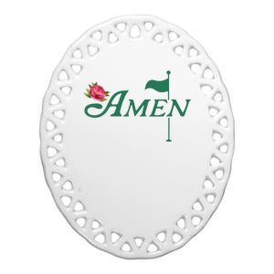 Amen Azalea Golf Masters Ceramic Oval Ornament