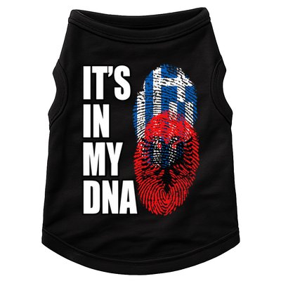 Albanian And Greek Mix Dna Flag Heritage Doggie Tank