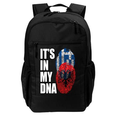 Albanian And Greek Mix Dna Flag Heritage Daily Commute Backpack