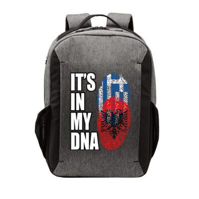 Albanian And Greek Mix Dna Flag Heritage Vector Backpack