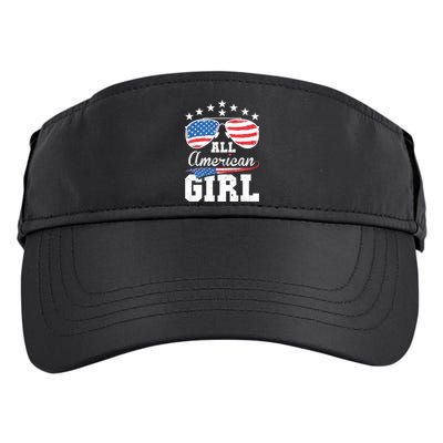 All American Girl 4th Of July Matching Family Adult Drive Performance Visor