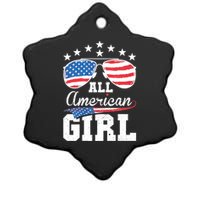 All American Girl 4th Of July Matching Family Ceramic Star Ornament