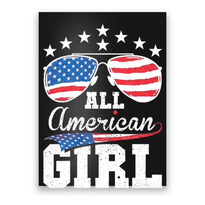 All American Girl 4th Of July Matching Family Poster