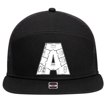 Architect Architecture House Building Gift Meaningful Gift Construction Gift 7 Panel Mesh Trucker Snapback Hat