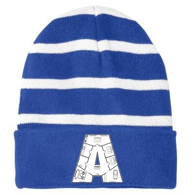 Architect Architecture House Building Gift Meaningful Gift Construction Gift Striped Beanie with Solid Band