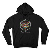 Autism Awareness Hope Love Support Accept Respect Hoodie