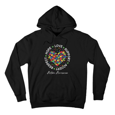 Autism Awareness Hope Love Support Accept Respect Hoodie