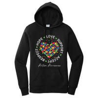 Autism Awareness Hope Love Support Accept Respect Women's Pullover Hoodie