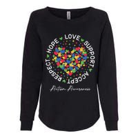 Autism Awareness Hope Love Support Accept Respect Womens California Wash Sweatshirt