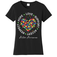 Autism Awareness Hope Love Support Accept Respect Women's T-Shirt