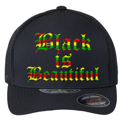 African American History Month Black Is Beautiful Gift Flexfit Unipanel Trucker Cap