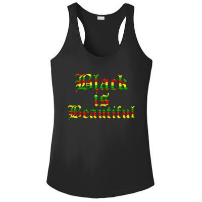 African American History Month Black Is Beautiful Gift Ladies PosiCharge Competitor Racerback Tank