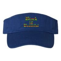 African American History Month Black Is Beautiful Gift Valucap Bio-Washed Visor