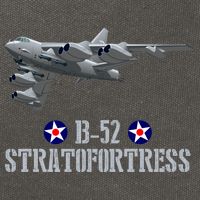 American Aircraft Heavy Bomber B-52 Air Force Cotton Canvas Backpack