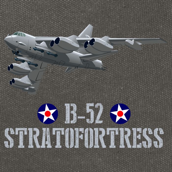 American Aircraft Heavy Bomber B-52 Air Force Cotton Canvas Backpack