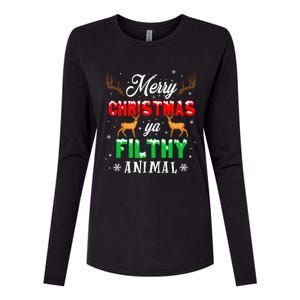 Alone At Home Movies Merry Christmas You Filty Animal Womens Cotton Relaxed Long Sleeve T-Shirt