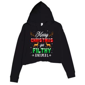 Alone At Home Movies Merry Christmas You Filty Animal Crop Fleece Hoodie