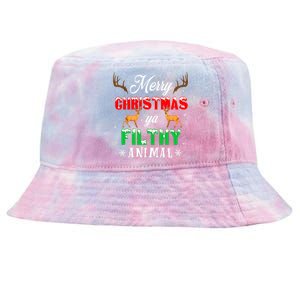 Alone At Home Movies Merry Christmas You Filty Animal Tie-Dyed Bucket Hat