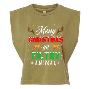 Alone At Home Movies Merry Christmas You Filty Animal Garment-Dyed Women's Muscle Tee