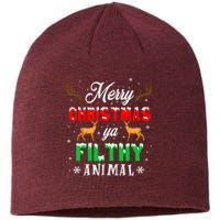 Alone At Home Movies Merry Christmas You Filty Animal Sustainable Beanie