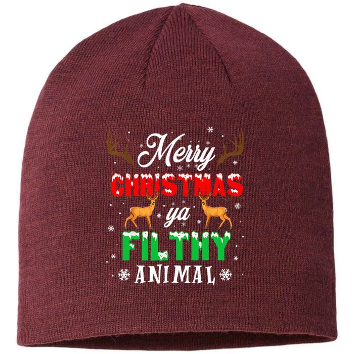 Alone At Home Movies Merry Christmas You Filty Animal Sustainable Beanie