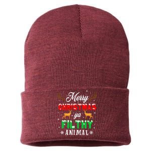 Alone At Home Movies Merry Christmas You Filty Animal Sustainable Knit Beanie