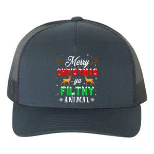 Alone At Home Movies Merry Christmas You Filty Animal Yupoong Adult 5-Panel Trucker Hat