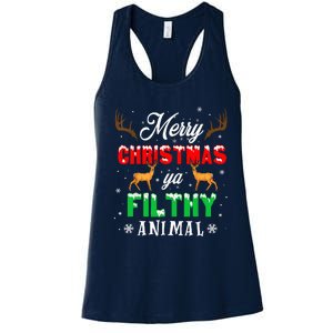 Alone At Home Movies Merry Christmas You Filty Animal Women's Racerback Tank