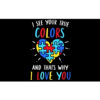 Autism Awareness Heart I See Your True Colors Puzzle Piece Bumper Sticker