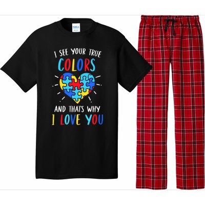 Autism Awareness Heart I See Your True Colors Puzzle Piece Pajama Set