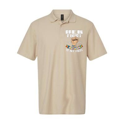 Autism Awareness Her Fight Is My Fight Hope Cure Softstyle Adult Sport Polo