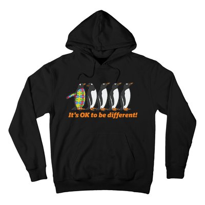 Autism Awareness Hoodie It's OK To Be Different Penguin Hoodie