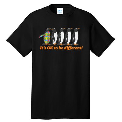 Autism Awareness Hoodie It's OK To Be Different Penguin Tall T-Shirt