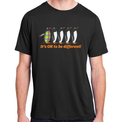 Autism Awareness Hoodie It's OK To Be Different Penguin Adult ChromaSoft Performance T-Shirt