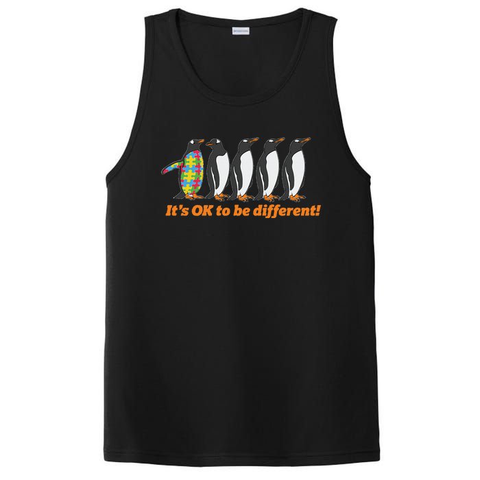 Autism Awareness Hoodie It's OK To Be Different Penguin PosiCharge Competitor Tank