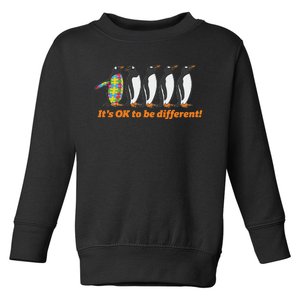 Autism Awareness Hoodie It's OK To Be Different Penguin Toddler Sweatshirt