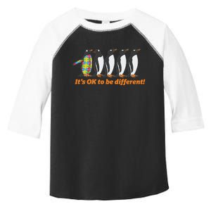 Autism Awareness Hoodie It's OK To Be Different Penguin Toddler Fine Jersey T-Shirt