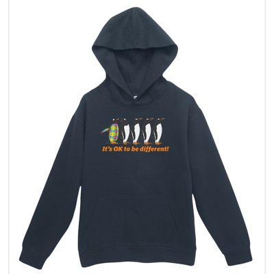 Autism Awareness Hoodie It's OK To Be Different Penguin Urban Pullover Hoodie