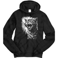 Angry Aggressive Hissing Cat Ready To Attack Tie Dye Hoodie