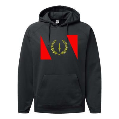 African American Heritage Flag Black History 1967 Performance Fleece Hoodie